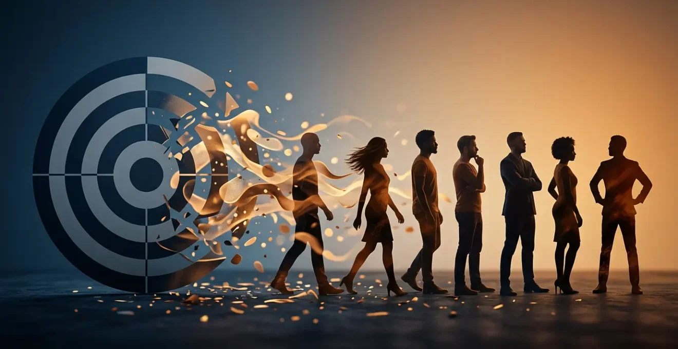 Strategic marketing concept illustrating audience targeting precision through behavioral and psychological insights