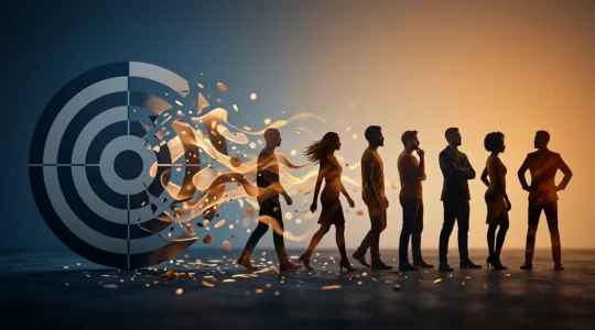 Strategic marketing concept illustrating audience targeting precision through behavioral and psychological insights
