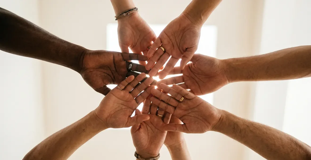 Authentic community management concept with genuine human connections