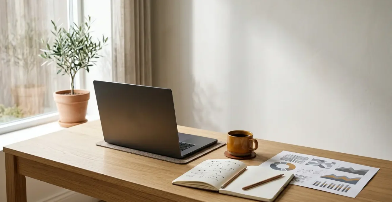 Strategic marketing workspace showcasing campaign planning and growth analytics
